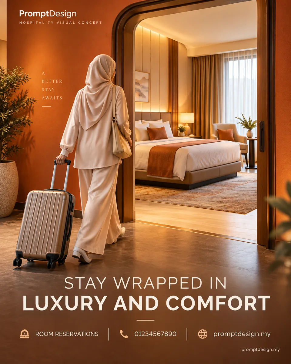 Poster Promosi Hotel — Stay Wrapped in Luxury and Comfort