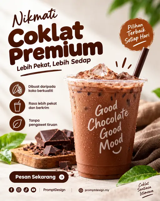 Poster Promosi Coklat Premium